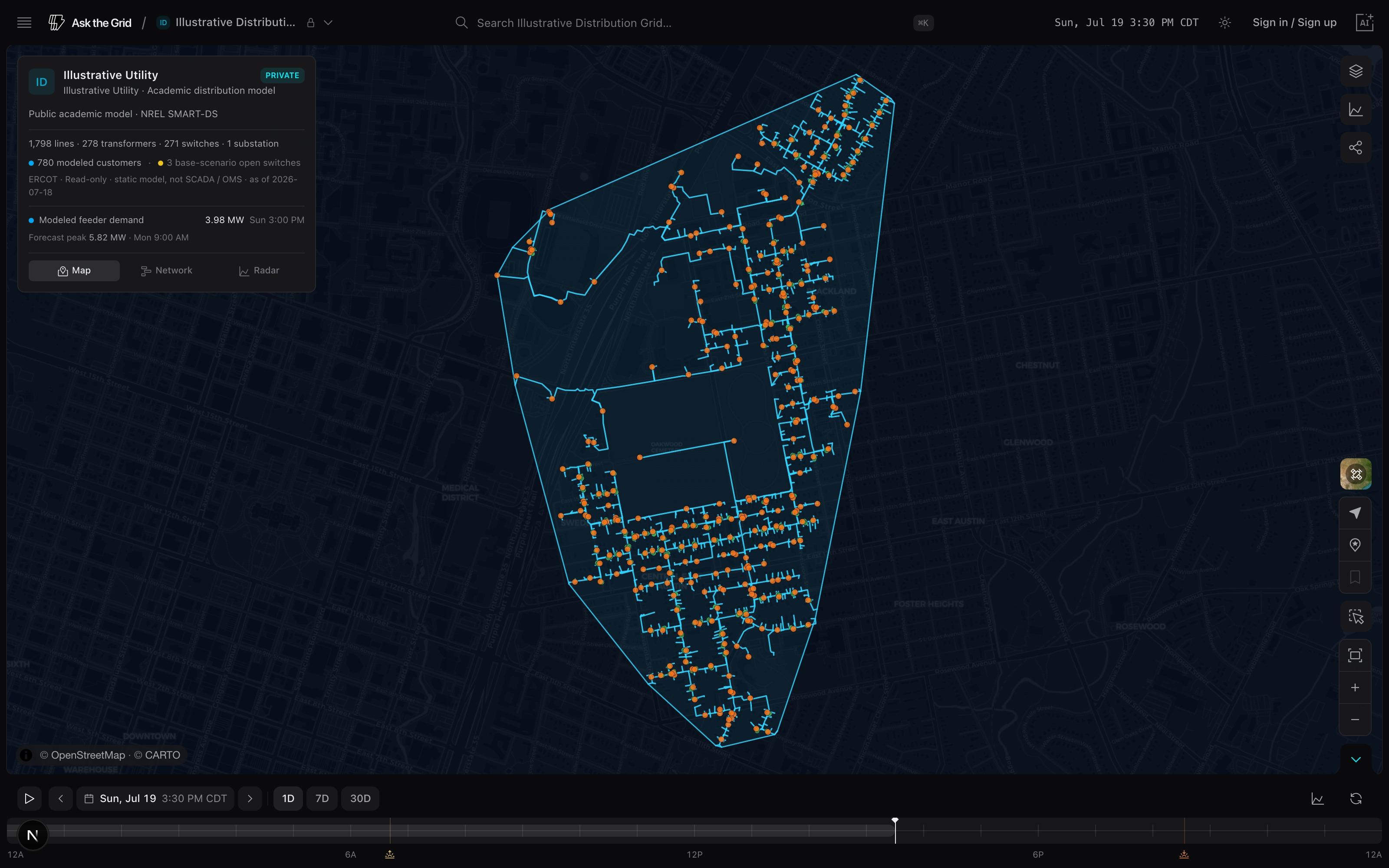 Private map in Ask the Grid