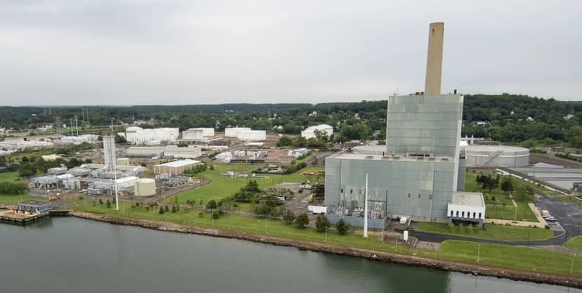 Aerial view of New Haven Harbor Station in Connecticut