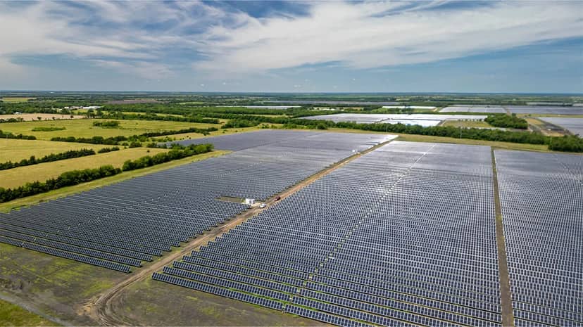 Aerial view of the Estonian Solar project in Texas