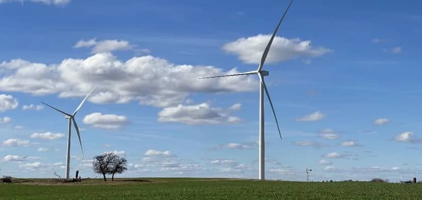 Wind turbines at Maverick Wind Energy Center in Major County, Oklahoma