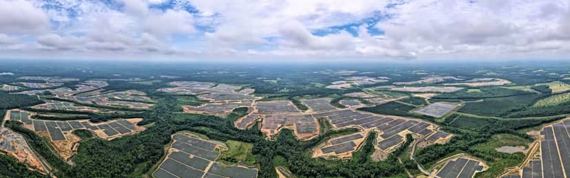 Aerial view of the Spotsylvania Solar complex containing Pleinmont Solar 2