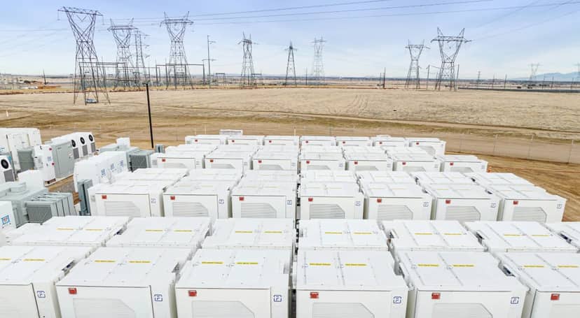 Battery storage equipment at SB Energy's Athos II project