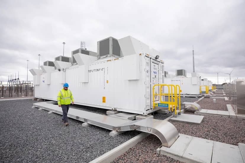 Battery enclosures at NYPA's Northern New York Energy Storage Project in Chateaugay